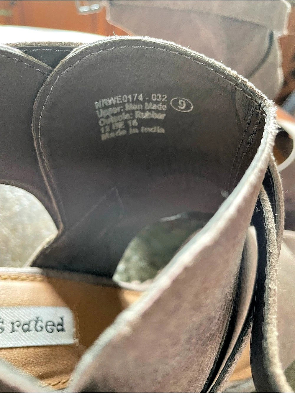 Not Rates Gray Wedge Sandals US 9 - Picture 5 of 8